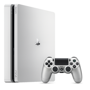 Консоль Sony PlayStation 4 Slim 500GB Silver Б/У + Геймпад Бездротовий DualShock 4 Version 2 863 фото