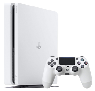 Консоль Sony PlayStation 4 Slim 500GB White Б/У + Геймпад Бездротовий DualShock 4 Version 2 858 фото